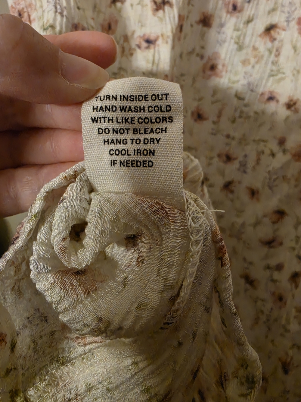 mine Cream Floral Lace Yoke Blouse - Picture 5 of 5